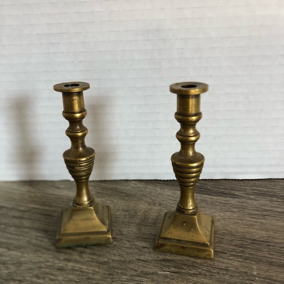 Vtg Miniature Brass Candle Holders - Picture 4 of 11